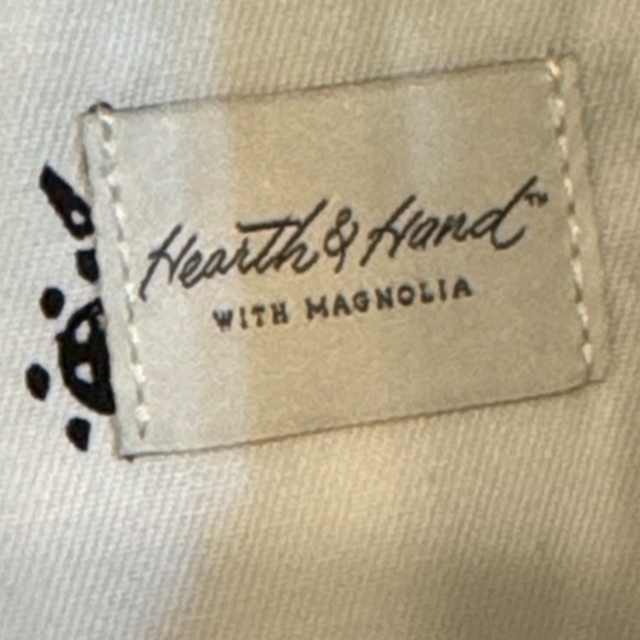 Hearth and Hand w/Magnolia, Grayish khaki Tote Bag Tan vegan slide Straps - Picture 3 of 16